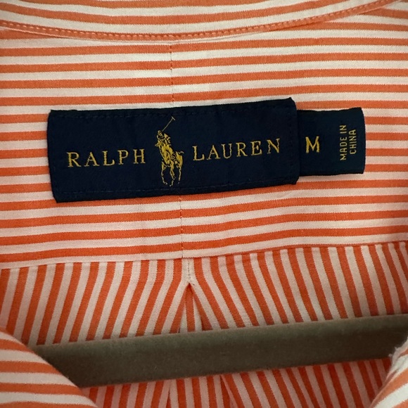 Ralph Lauren Menswear Inspired Orange Striped Shirt - Picture 4 of 5